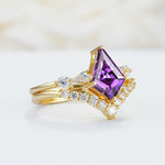 SR17101 Amethyst Ring - White-Gold