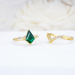 SR17101 Emerald Ring - Rose-Gold