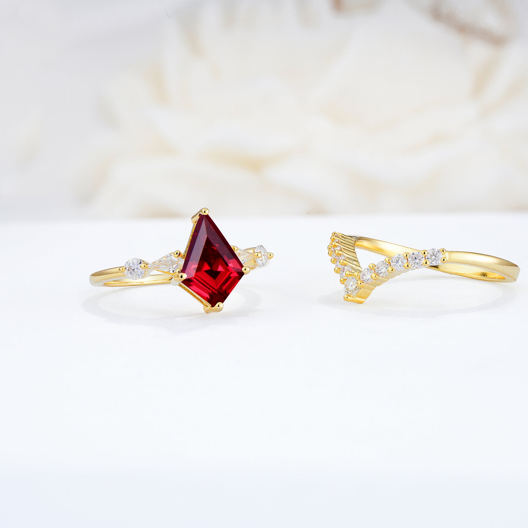 SR17101 Ruby Ring - Rose-Gold
