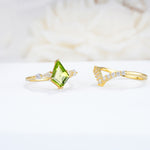 SR17101 Peridot Ring - Rose-Gold
