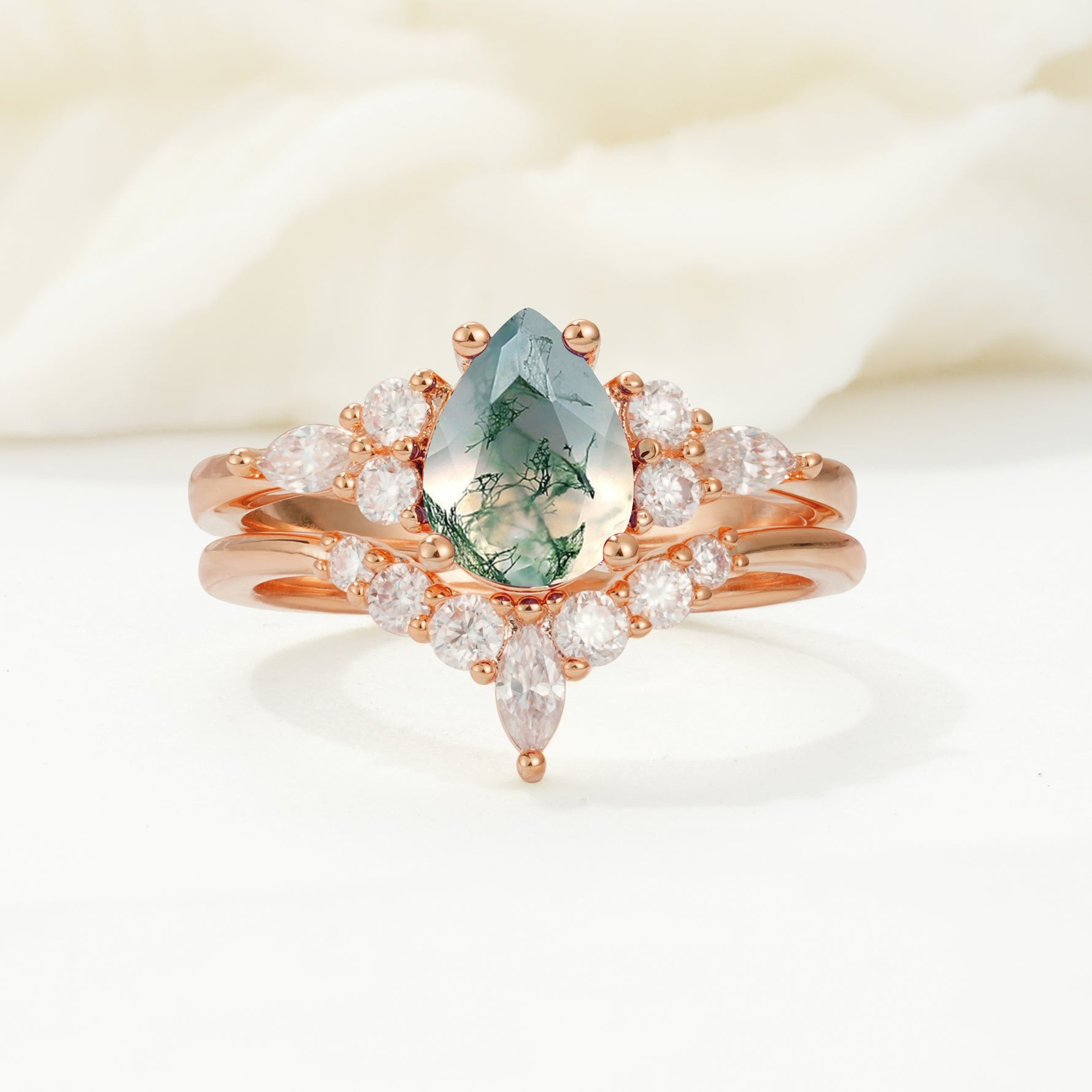 SR17103 Moss Agate Ring - Additional view