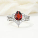 SR17103 Garnet Ring - Additional view