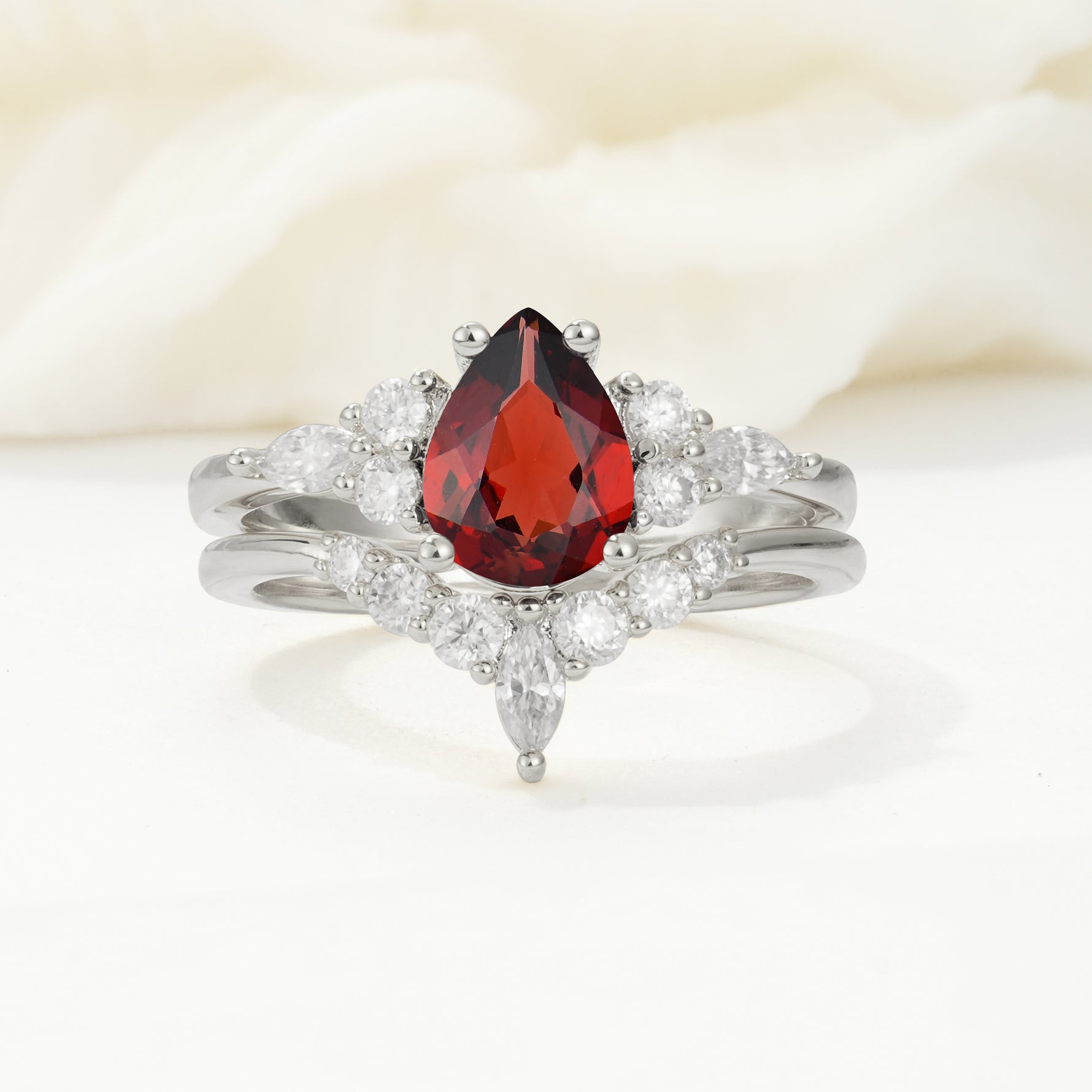 SR17103 Garnet Ring - Additional view