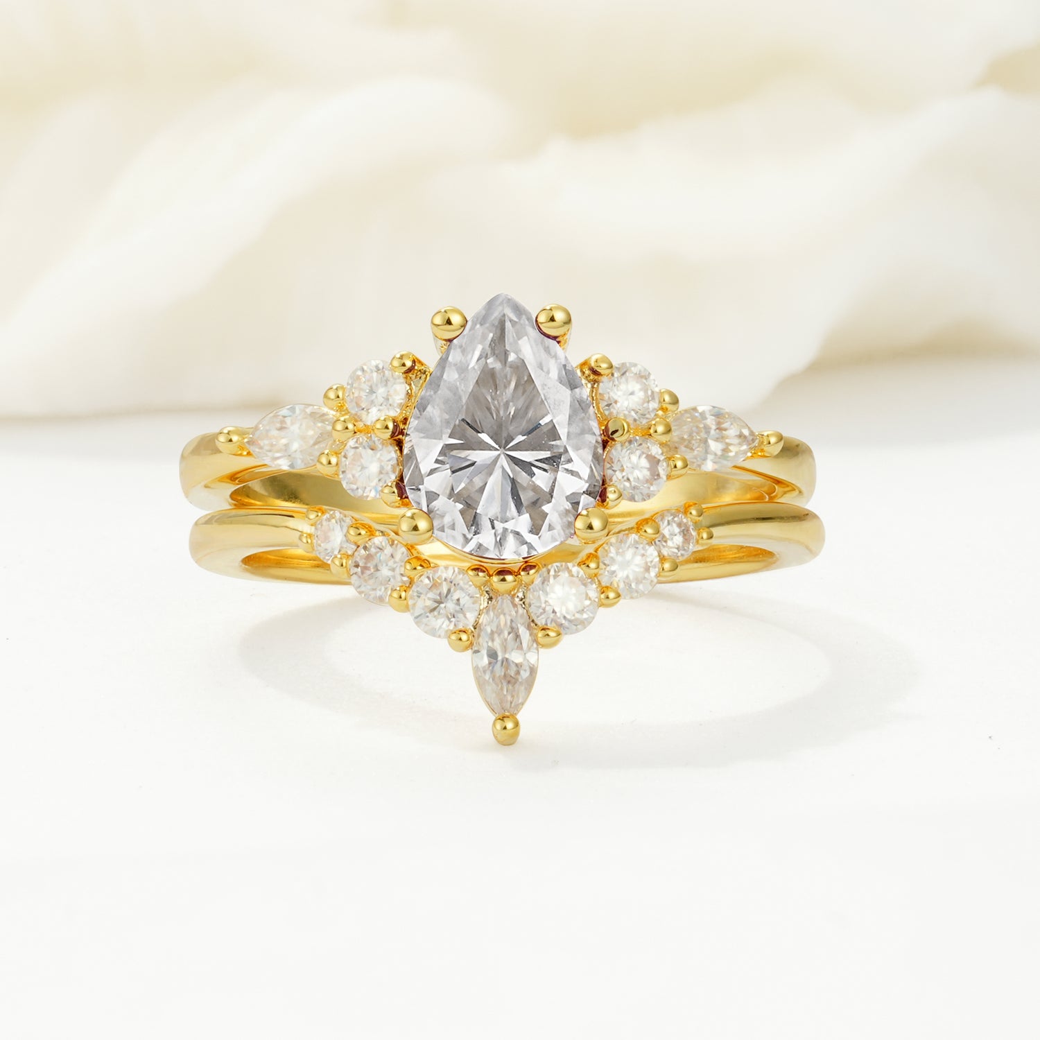 SR17103 Moissanite Ring - Yellow-Gold