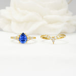 SR17103 Sapphire Ring - White-Gold