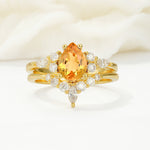 SR17103 Citrine Ring - Yellow-Gold