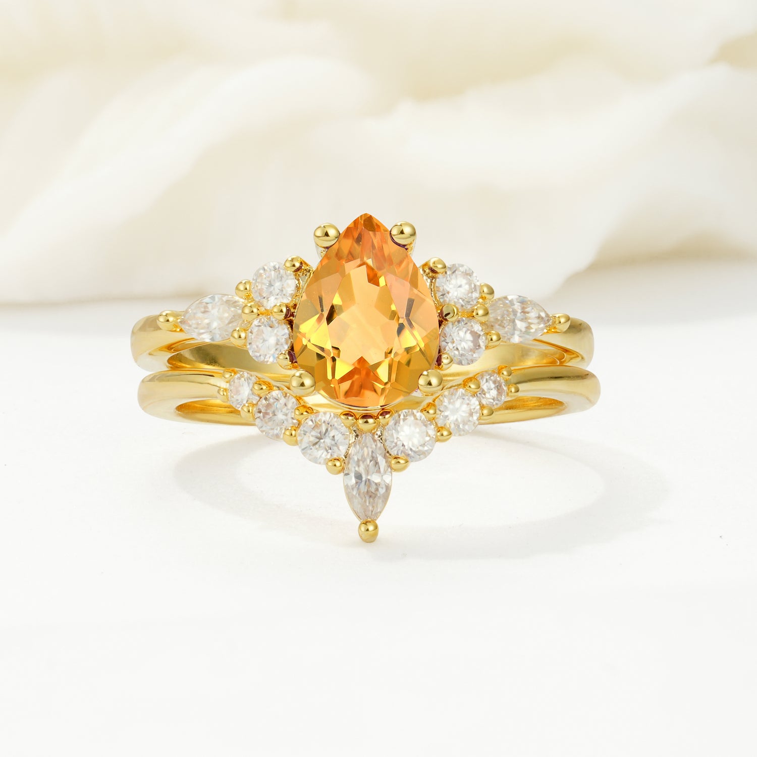SR17103 Citrine Ring - Yellow-Gold