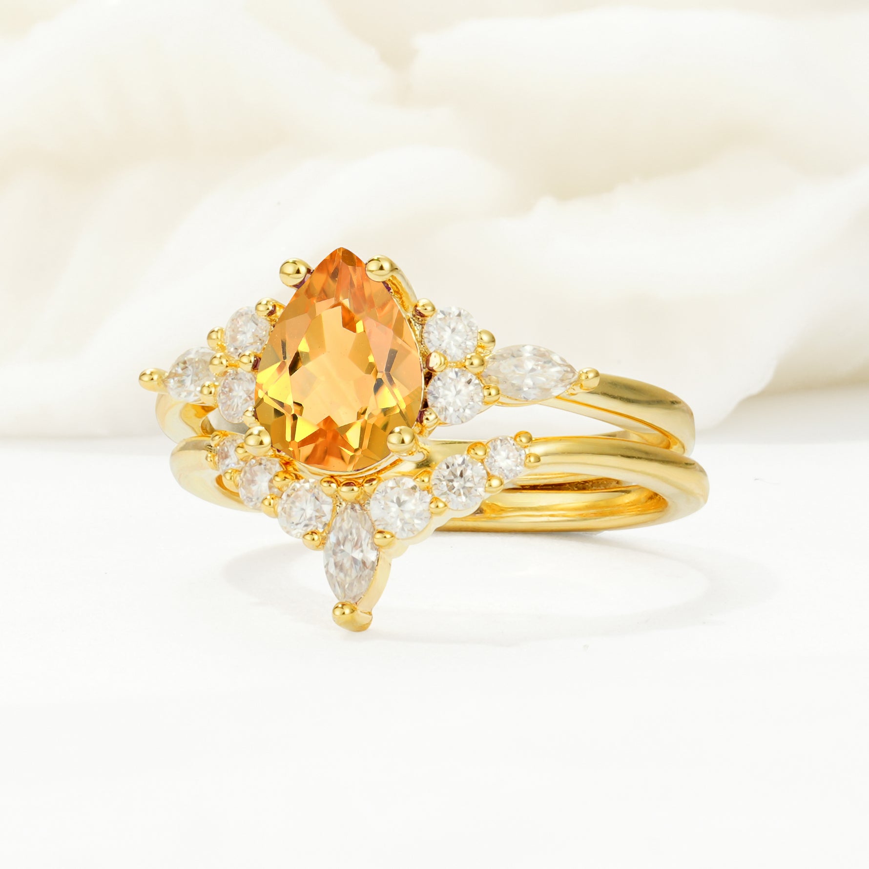 SR17103 Citrine Ring - Rose-Gold