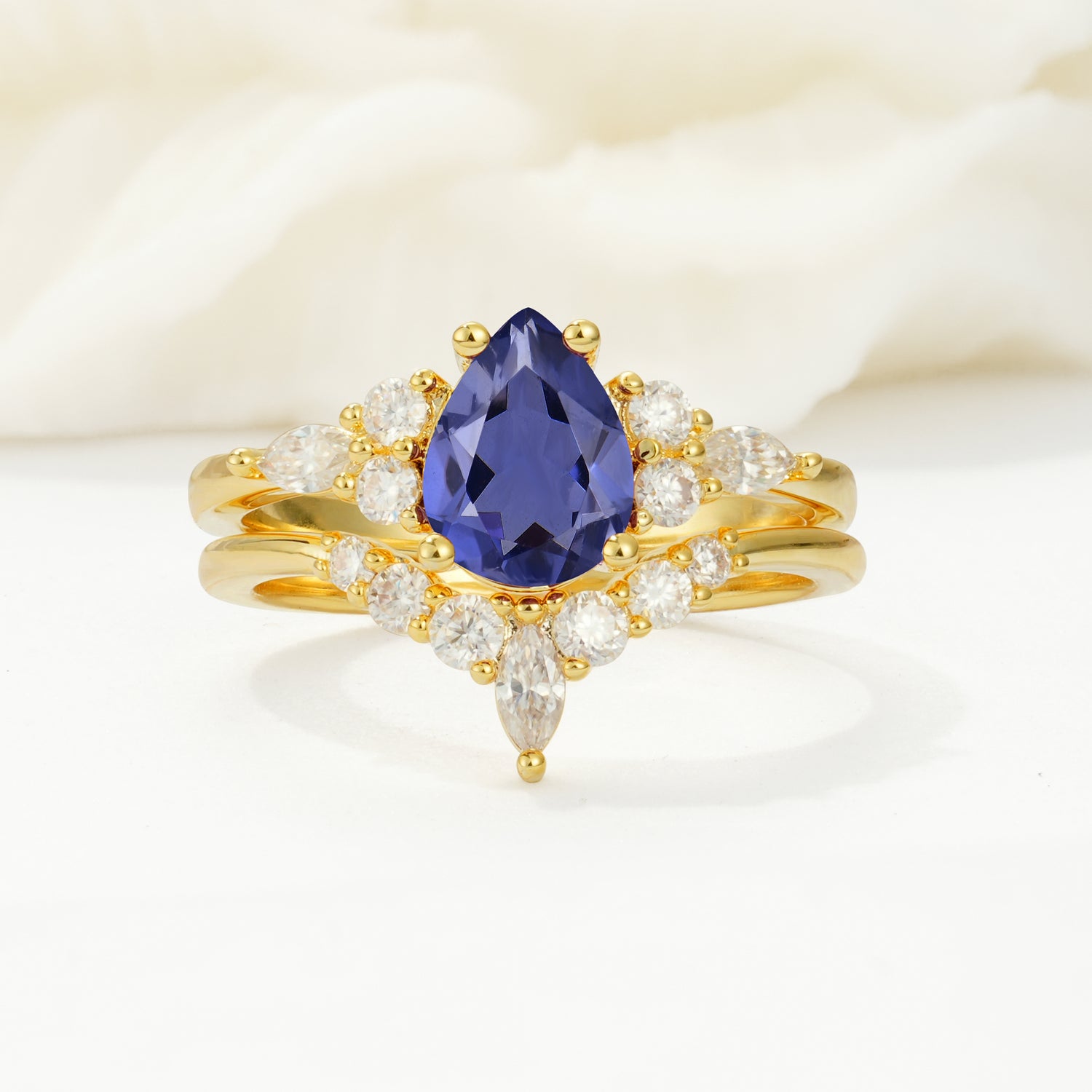 SR17103 Tanzanite Ring - Yellow-Gold