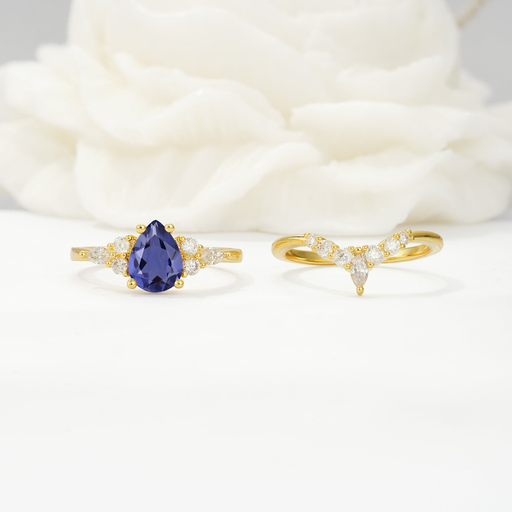 SR17103 Tanzanite Ring - White-Gold