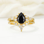 SR17103 Black Onyx Ring - Yellow-Gold