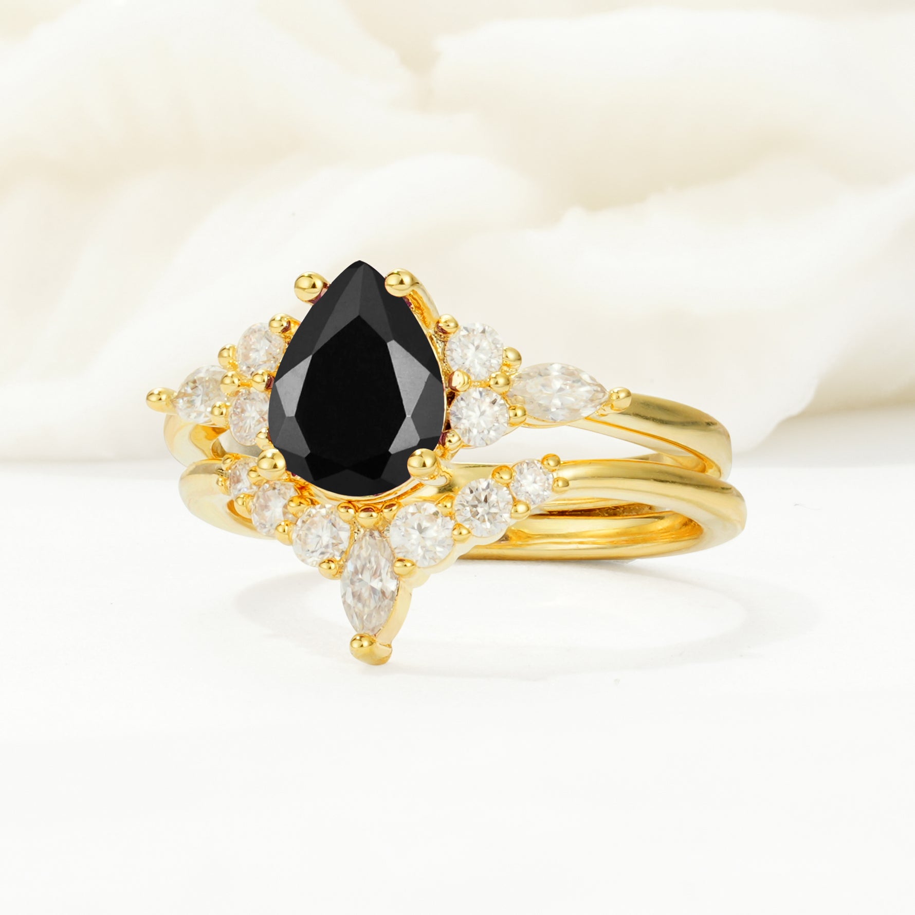 SR17103 Black Onyx Ring - Rose-Gold
