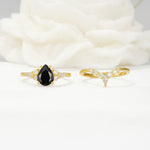 SR17103 Black Onyx Ring - White-Gold