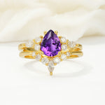 SR17103 Amethyst Ring - Yellow-Gold