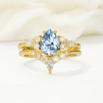 SR17103 Aquamarine Ring - Yellow-Gold