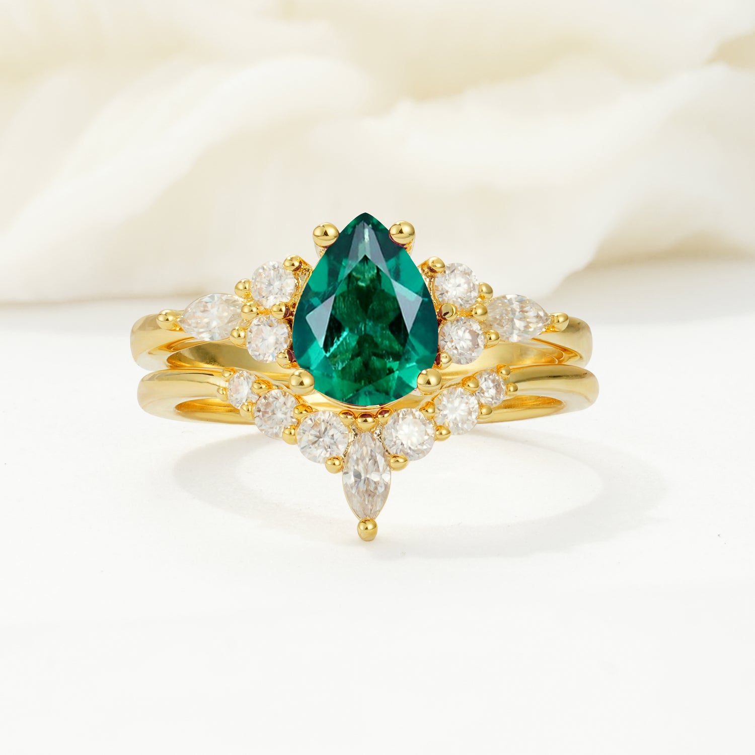 SR17103 Emerald Ring - Yellow-Gold
