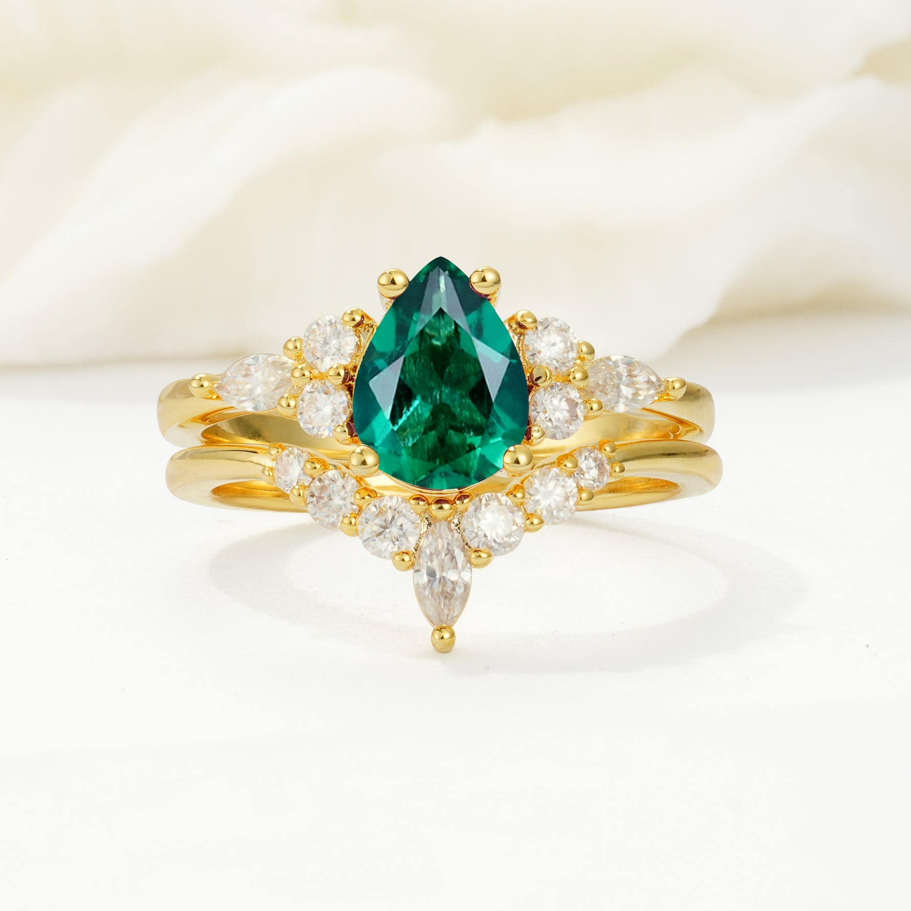 SR17103 Emerald Ring - Yellow-Gold