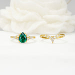 SR17103 Emerald Ring - White-Gold