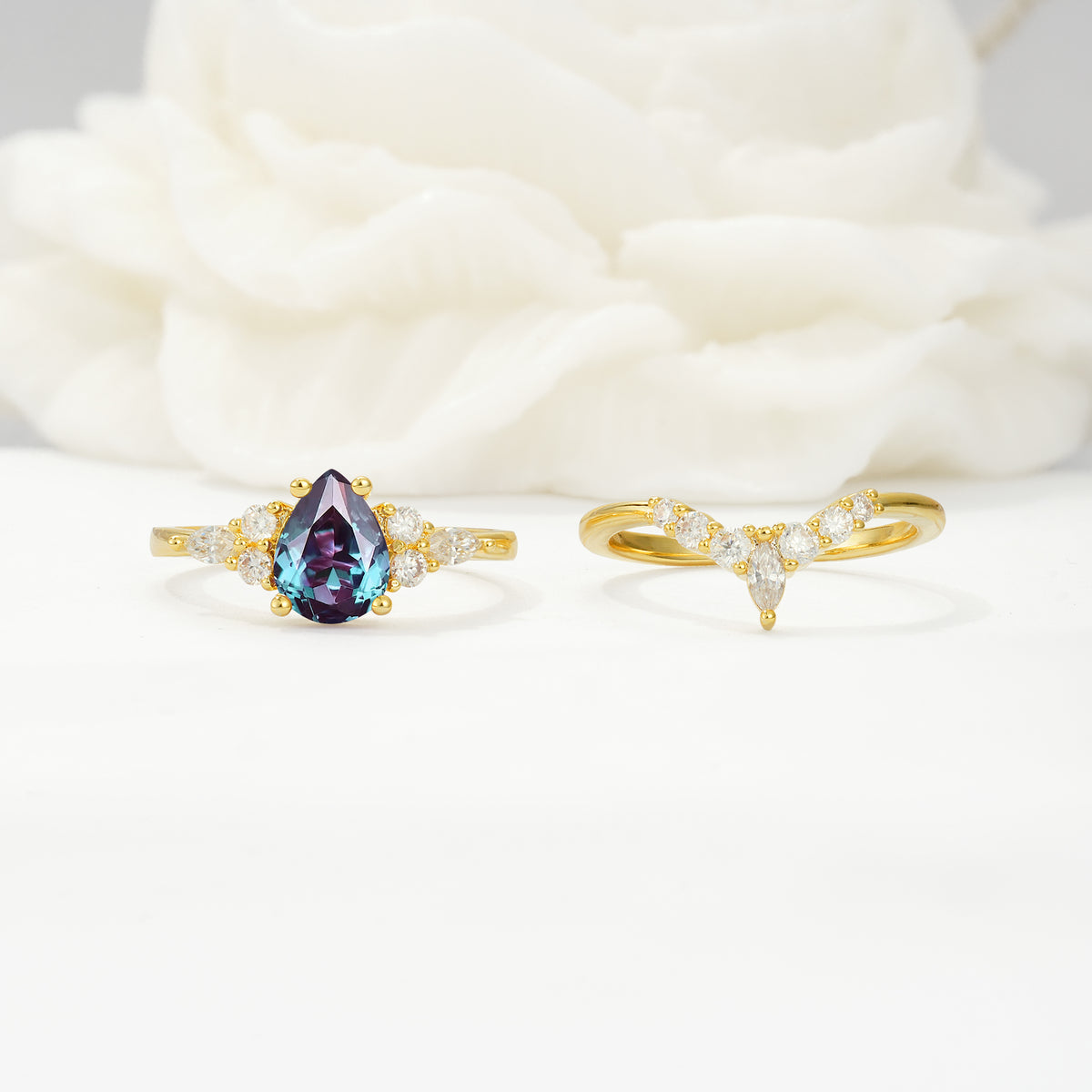 SR17103 Alexandrite Ring - White-Gold
