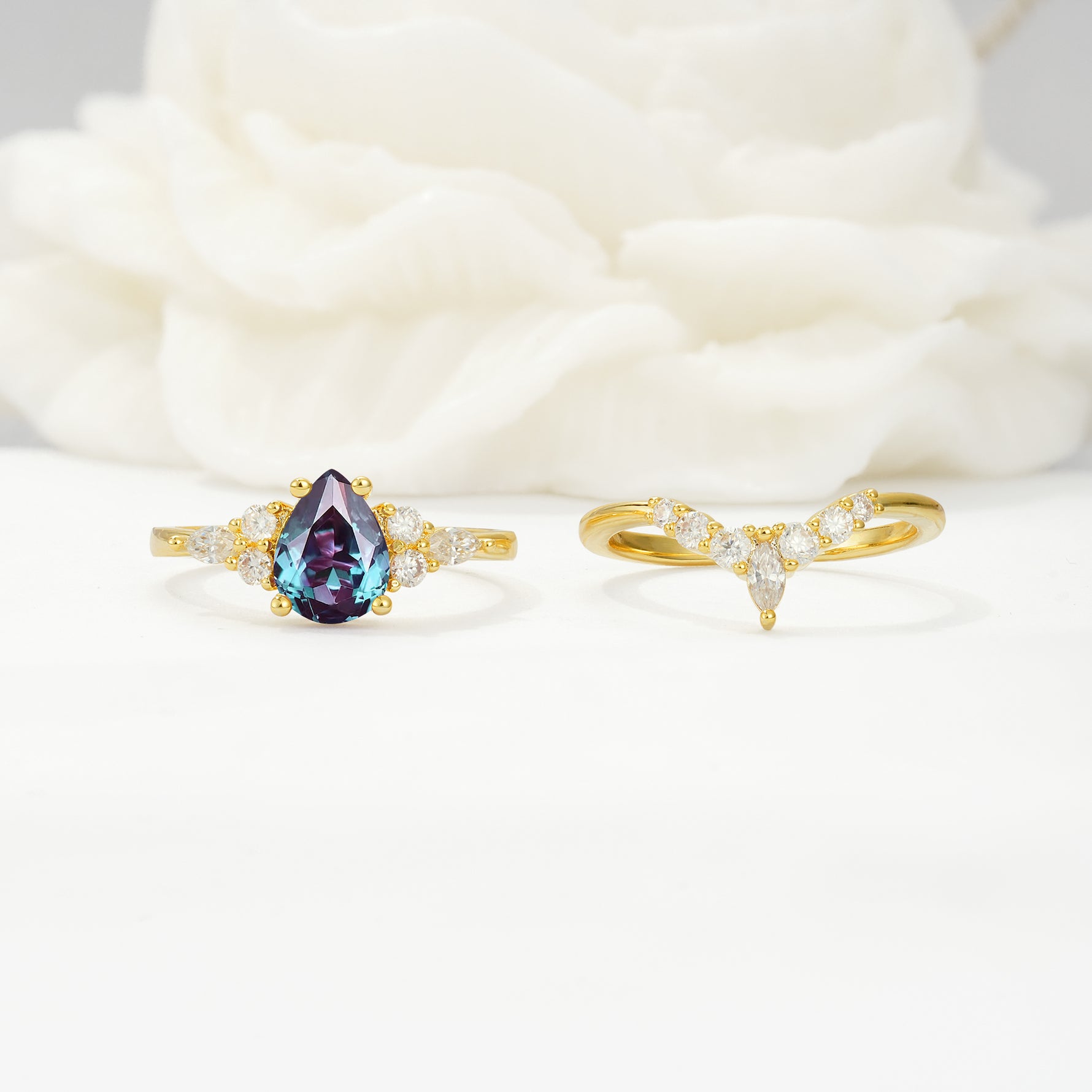 SR17103 Alexandrite Ring - White-Gold