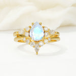 SR17103 Moonstone Ring - Yellow-Gold