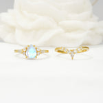 SR17103 Moonstone Ring - White-Gold