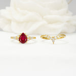 SR17103 Ruby Ring - White-Gold