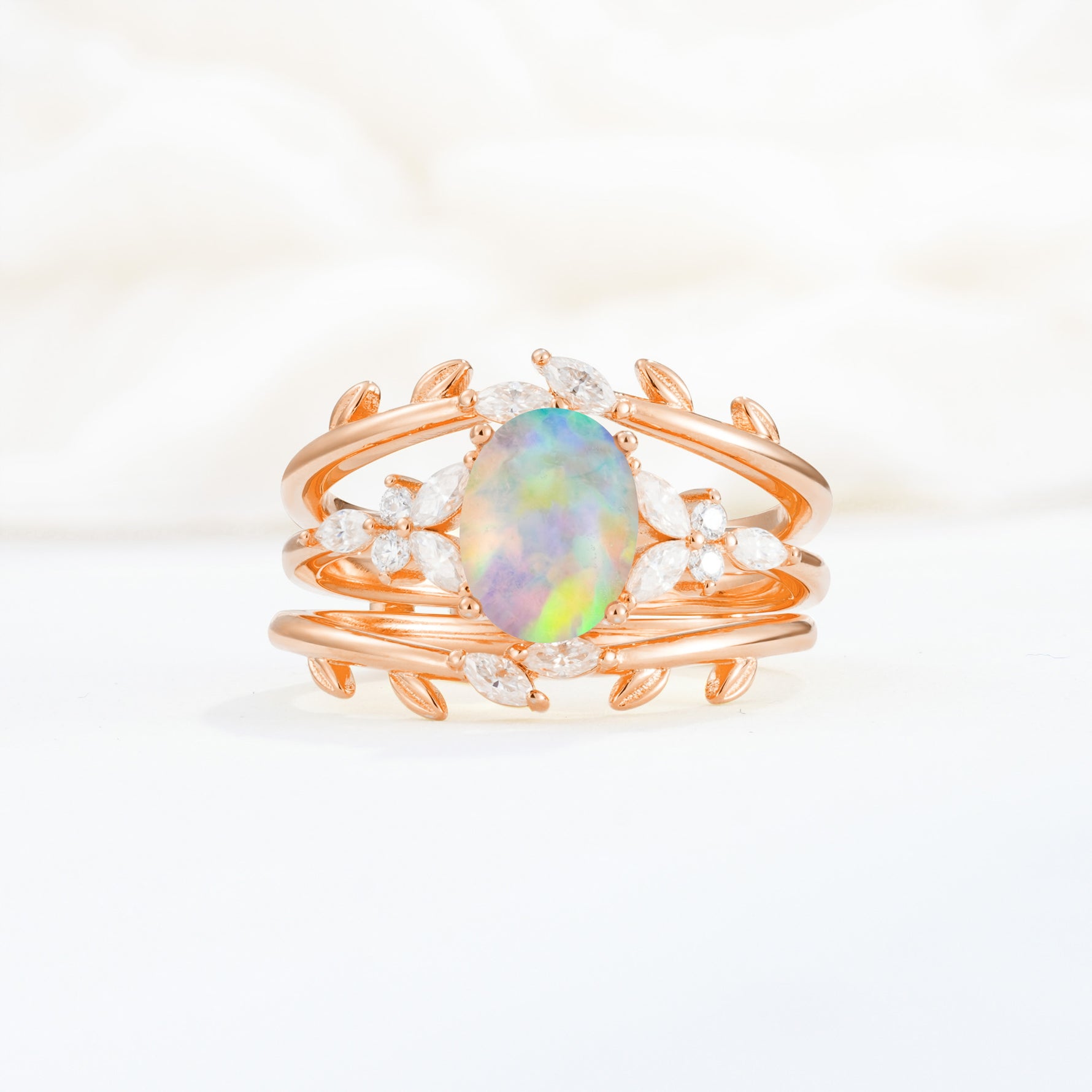 SR17104 Fire Opal Ring - Additional view