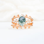 SR17104 Moss Agate Ring - Additional view