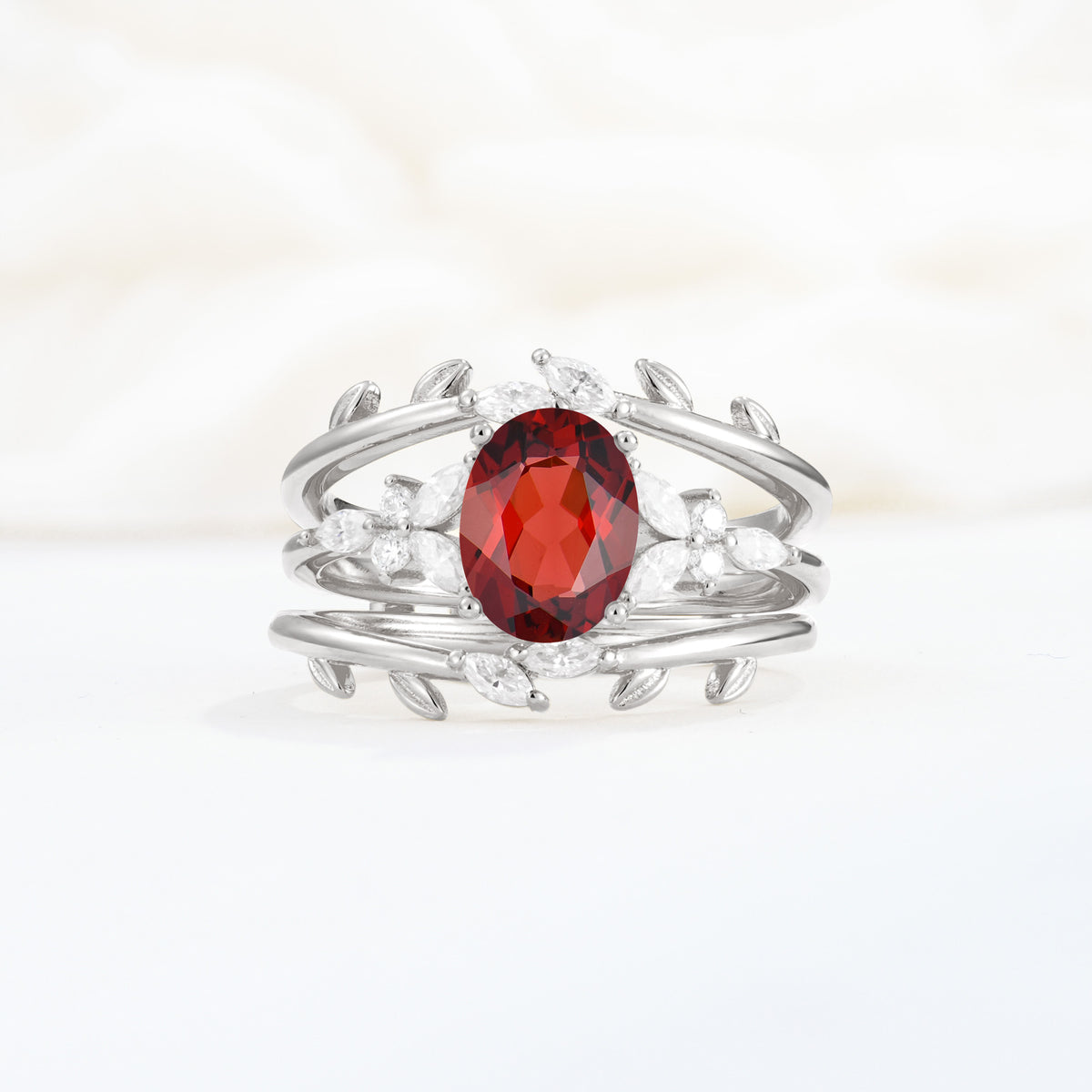 SR17104 Garnet Ring - Additional view