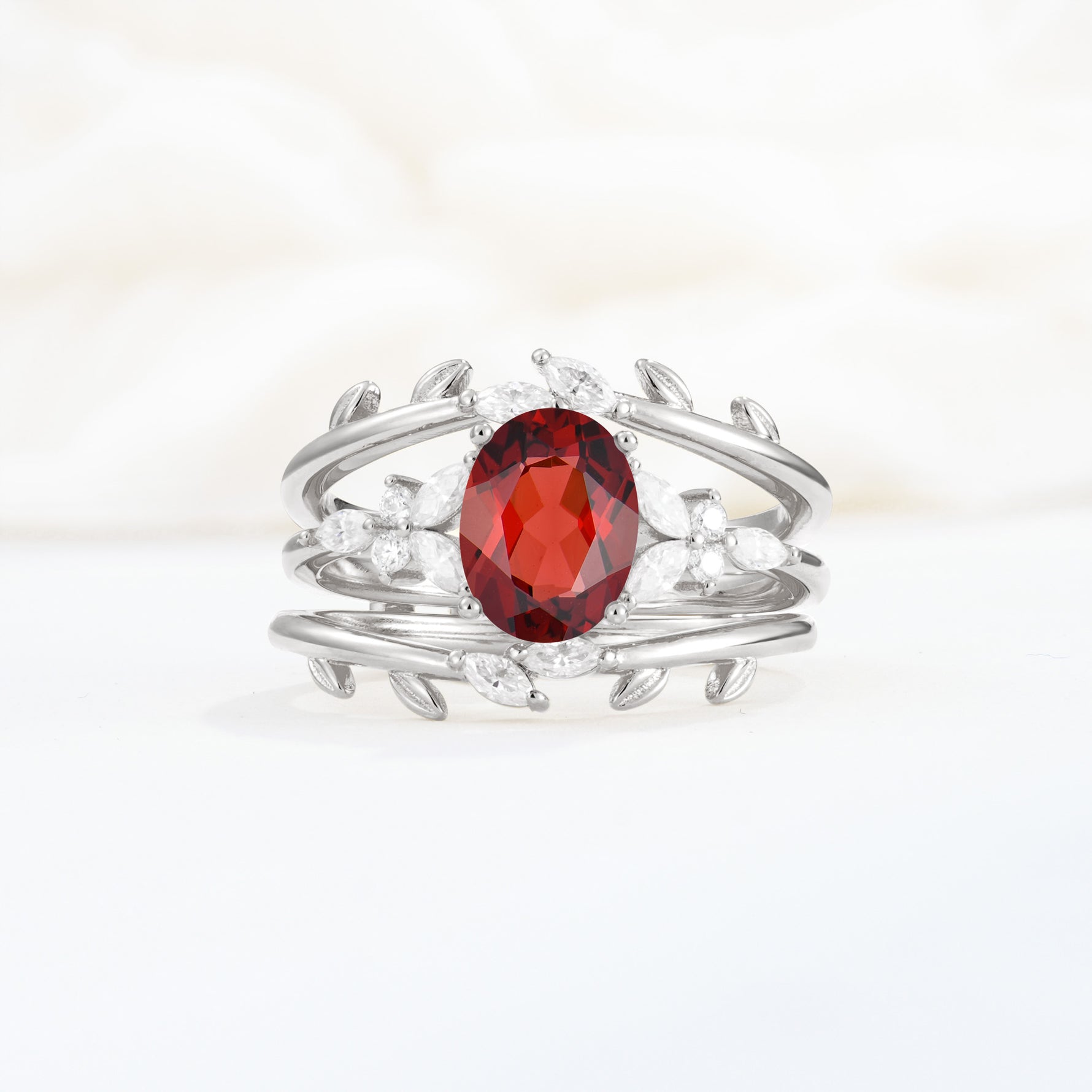 SR17104 Garnet Ring - Additional view
