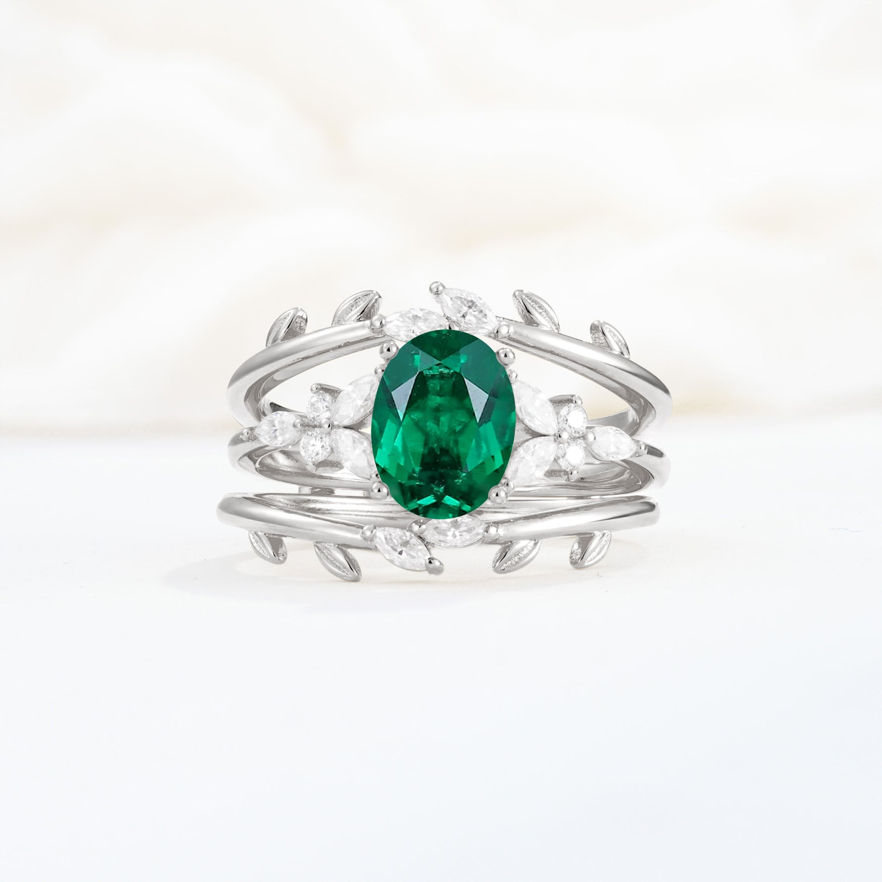 SR17104 Emerald Ring - Additional view