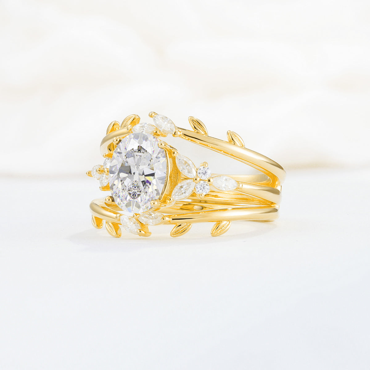 SR17104 Moissanite Ring - White-Gold
