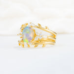 SR17104 Fire Opal Ring - White-Gold