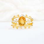 SR17104 Citrine Ring - Yellow-Gold