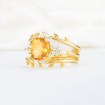 SR17104 Citrine Ring - White-Gold