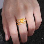 SR17104 Citrine Ring - Rose-Gold