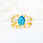 SR17104 Turquoise Ring - Yellow-Gold