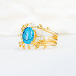 SR17104 Turquoise Ring - White-Gold
