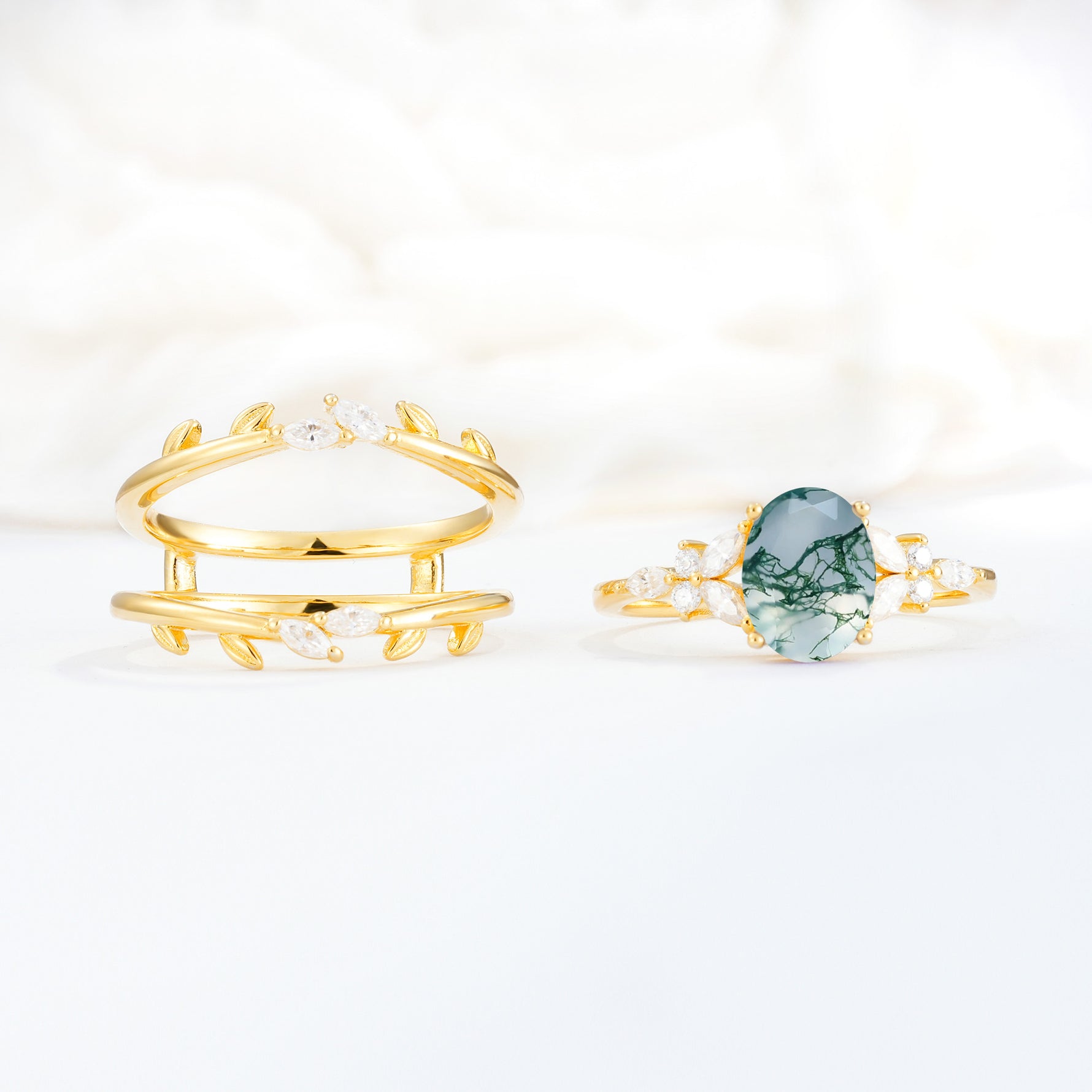 SR17104 Moss Agate Ring - Additional view