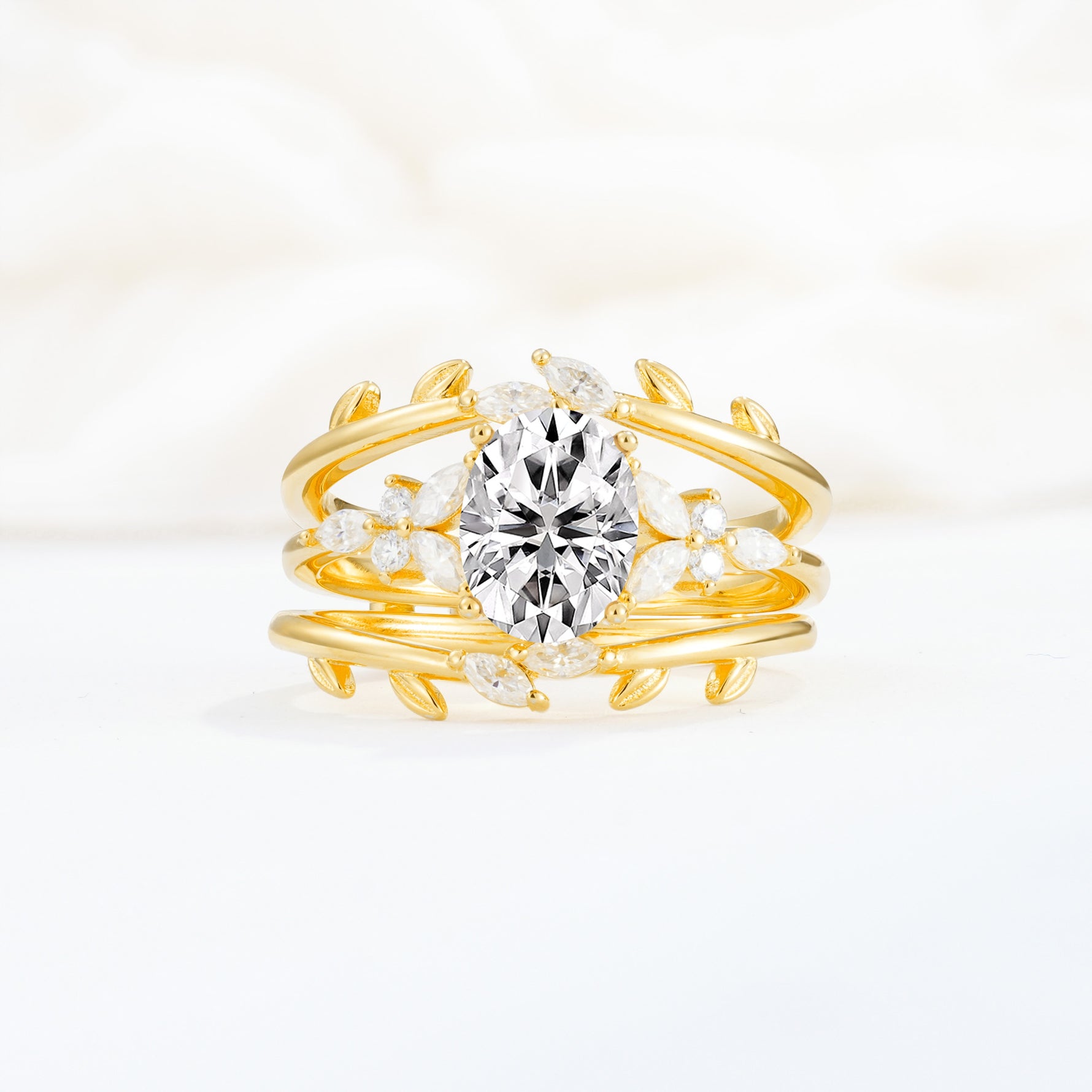SR17104 Lab Diamond Ring - Yellow-Gold