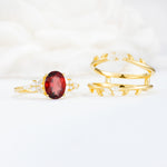 SR17104 Garnet Ring - Additional view