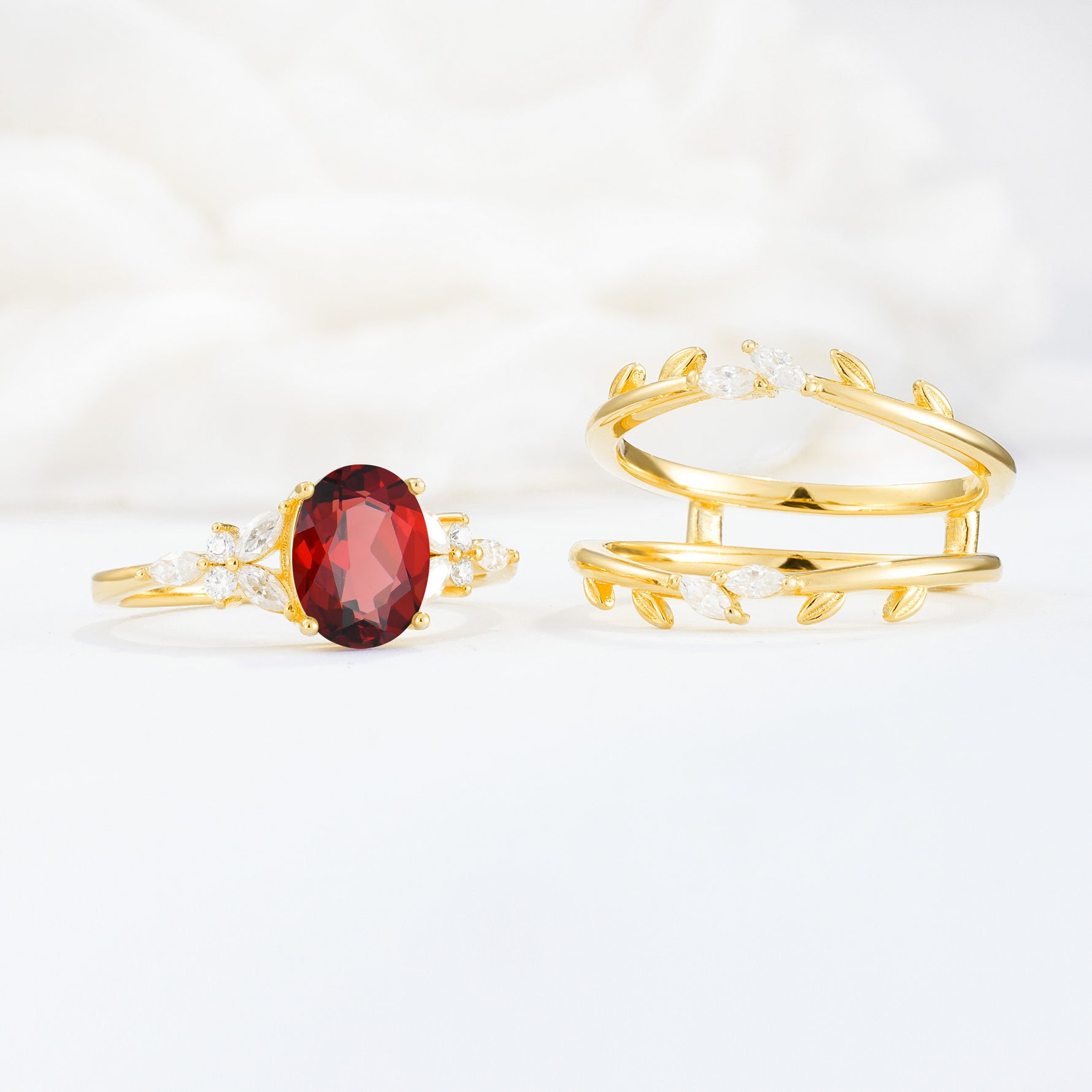 SR17104 Garnet Ring - Additional view