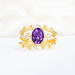 SR17104 Amethyst Ring - Yellow-Gold