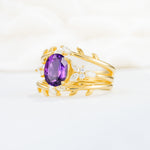SR17104 Amethyst Ring - White-Gold