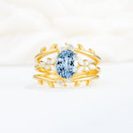 SR17104 Aquamarine Ring - Yellow-Gold