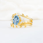 SR17104 Aquamarine Ring - White-Gold