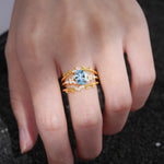SR17104 Aquamarine Ring - Rose-Gold