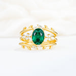SR17104 Emerald Ring - Yellow-Gold