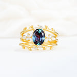 SR17104 Alexandrite Ring - Yellow-Gold